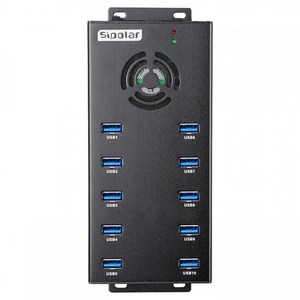 Sipolar A423 10 포트 산업용 USB 3.0 데이터 동기화 충전 허브2.1A 충전기아이폰 아이패드 삼성 안드로이드 폰 태블릿용, EU Plug, 1개