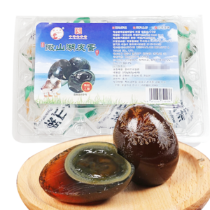 <중화국제>웨이산후 송화단 피단 Century egg 삭힌 오리알(1판/6개입 372g), 372g, 1개