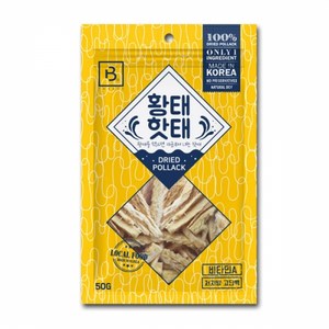 브리더랩 황태 핫태 50g X 3봉 황태를먹으면 지금부터 너는 핫태 강아지간식 애견간식, 3개