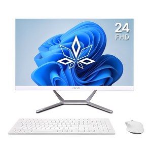 뷰라이프 24인치 일체형PC N5095 윈도우11포함 무선키보드마우스 증정, 240GB, 8GB, 화이트, AP-D238-N5, WIN11 Pro