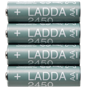 이케아 LADDA 라다 충전지 HR06 AA 1.2V 2450mAh 4개 905.065.28