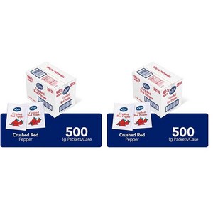 N joy 레더 페퍼 1g 500개입, 500 카운트(2팩), 으깬 고추, 500g, 1개