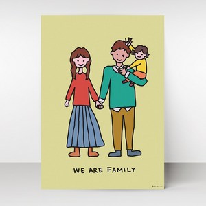 뚜뚜아트 가족 포스터 신혼집 아기방 아이방 인테리어 그림 감성 포스터, 05. We are family1