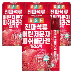 순수식품 석류 저분자 콜라겐 젤리 스틱, 300g, 4개