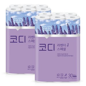 코디 라벤더 스페셜 3겹 롤화장지 30m, 30개입, 2개