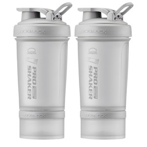 프로쉐이커 락앤락 쉐이크 보틀 600ml + 컨테이너 140ml, 매트그레이, 740ml, 2개