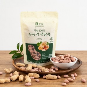 [본사공식몰]유기샘 국산 무농약 생땅콩 200g, 1개