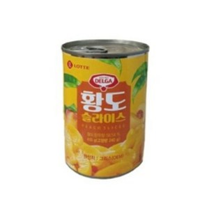 롯데 델가 황도 410g 24캔, 24개