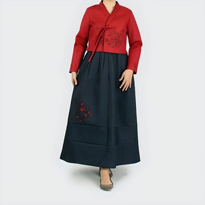 [조선클로젯] 2800 겨울-여자 잔골고름누비 개량한복 원피 생활한복
