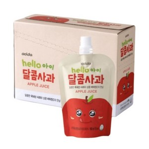 아올다 헬로아이 달콤사과 주스 100ml, 20개, 사과맛