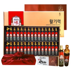 정관장 6년근 홍삼정 활기력 30세트(홍삼농축액 비타민함량) 600ml+쇼핑백 골프 여행 추석 설 명절 선물세트(보자기포함), 600ml, 1세트