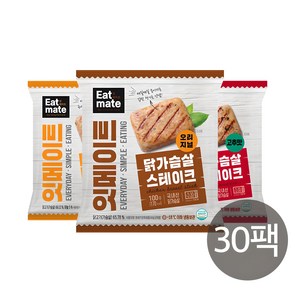 [랭킹닭컴] 잇메이트 닭가슴살 스테이크 혼합구성 100gx30팩(3kg), 100g, 30개