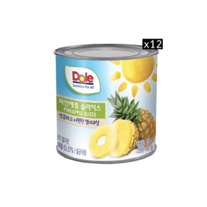 코스트코 Dole 돌 파인애플 슬라이스 통조림 439g x 12개