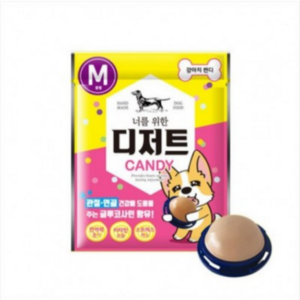 너를위한디저트 강아지캔디 소형견용 M, 치킨, 12g, 5개