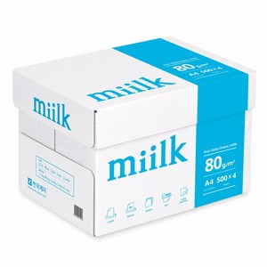 밀크 A4용지 80g 1박스(2000매) Miilk, A4, 2000개