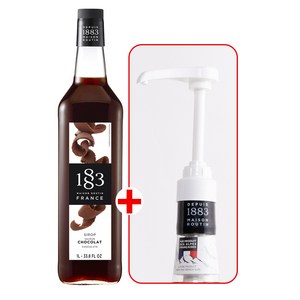 1883 초코 시럽 1000ml+1883 범용 시럽 펌프 화이트 세트, 1세트, 1L