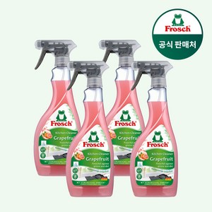 [매일 배송] 프로쉬 독일 자몽 기름때 클리너 500ml 단품 청소 세제, 4개