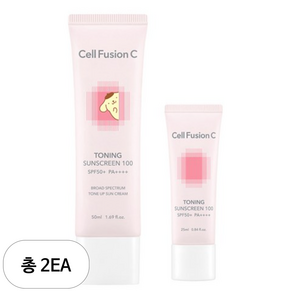 셀퓨전씨 토닝 썬스크린 기획세트 산리오캐릭터즈+토닝썬 SPF50+ PA++++, 75ml, 2개