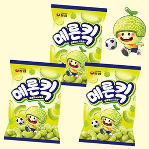 유익생활 농심 메론킥+메론킥+메론킥 신제품 바나나킥동생 로니 신상과자, 1세트, 180g