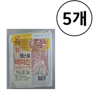 CJ 햄스빌 아침에 베이컨, 70g, 5개