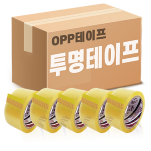 박스테이프 택배 포장용 OPP 투명, 50M(50개입), 50개