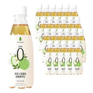 넛츠그린 제로스파클링 애플블랙티, 350ml, 24개