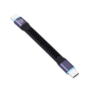 20Gbps USB3.2 Type C 케이블 고속 충전 usbC to usbC 케이블 고속 Type C 데이터선 쇼트라인 10CM, black, 100mm, 1개