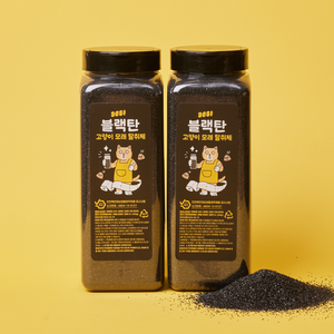 3651 블랙탄 천연 고양이모래 냄새제거제, 2개, 1L