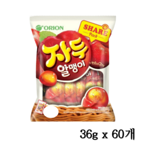 오리온 자두알맹이 과일맛 젤리, 36g, 60개