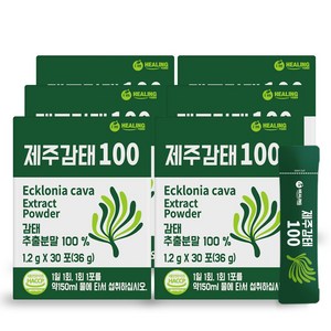 힐링 제주감태100 추출 건강 분말, 36g, 6개