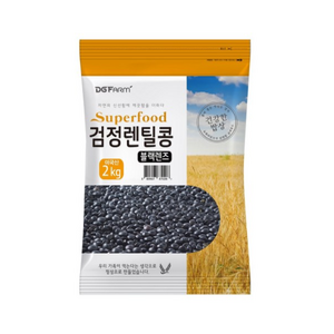 대구농산 검정렌틸콩 블랙렌즈, 2kg, 1개