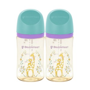 더블하트 모유실감 3세대 PPSU 블루밍가든 240ml 트윈팩, 단품, 2개