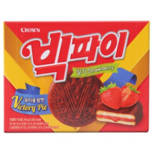 크라운제과 빅파이 딸기, 216g, 3개