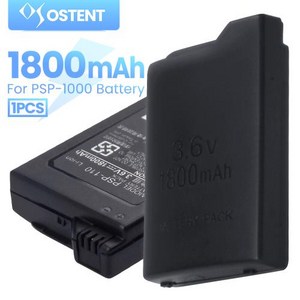 OSTENT 리튬 이온 충전식 배터리 팩 소니 PSP 1000 PSP110 콘솔용 교체 1800mAh 3.6V, 한개옵션1