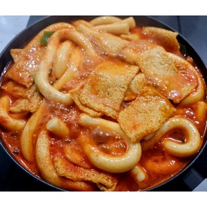 강츄!!바로떡볶이 롱누들 보통맛2인분+매운맛2인분 국물 떡볶이 (어묵포함), 2개, 600mg