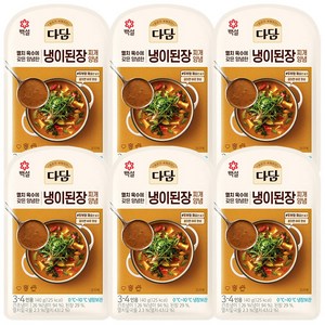 백설 다담 냉이된장 찌개양념, 140g, 6개