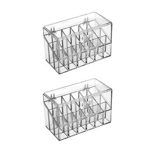수납박스 수납함 뚜껑 립스틱 정리함 18구 2개묶음(1189EA), 2개