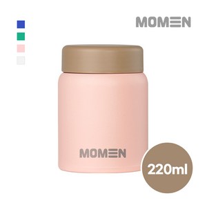 모멘 미니 이유식 보온병 304스테인리스 보온보냉 미니 푸드자 미니죽통, 1개, 220ml, 핑크