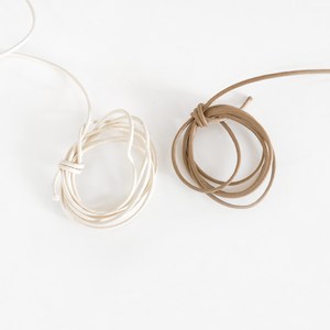 슬로우모먼츠 면 스트링 (1YD) - 오시도리끈, 브라운 2mm, 1개