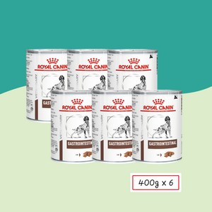 로얄캐닌 독 가스트로 인테스티널 캔 400g+6개 처방식.위장관질환 GASTRO INTESTINAL 습식사료>처방캔, 1개, 2.4kg, 닭