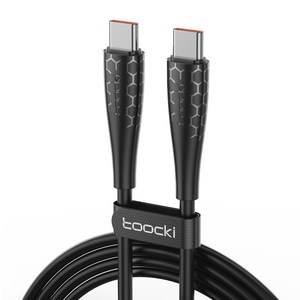 Toocki LB pd 100w c to c타입 초고속 충전케이블, 2m, 블랙, 1개