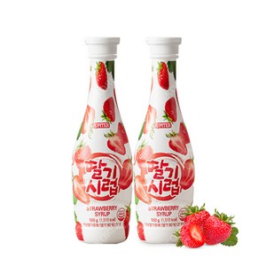 쥬피터 딸기시럽 550g X 2개 쉐이크 토핑시럽 팥빙수재료