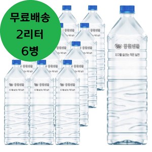 동원샘물 무라벨 생수, 2L, 6개