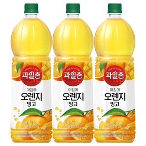 해태 과일촌 오렌지망고 1.5L 오렌지주스/망고주스, 10개