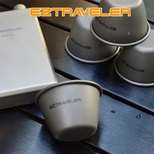 EZTRAVELER 이지트래블러 [안전발전소] 티타늄 싱글소주컵 50ml 4개세트 등산컵 캠핑컵 캠핑식기 소주컵 컵세트, 1개