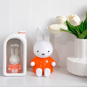 miffy 미피 가습기 1세대 미니가습기 귀여운 케릭터 가습기 사무실용 탁상용 USB 신생아 가습기, 화이트-핑크