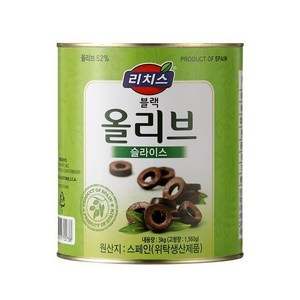 동서 리치스 슬라이스 블랙 올리브, 3kg, 5개