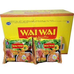 Wai Wai Instant Nepali Noodles (Halal Chicken Flavour) 와이와이치킨라면 75g Halal 할랄, 30개