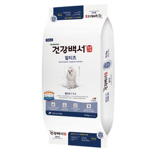 건강백서 말티즈 건식사료, 피부/피모+알러지, 10.2kg, 1개