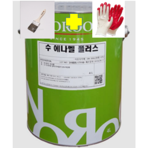 노루페인트 목재 철재용 유성페인트 슈퍼에나멜 플러스4L, 백색(무광), 4L, 1개